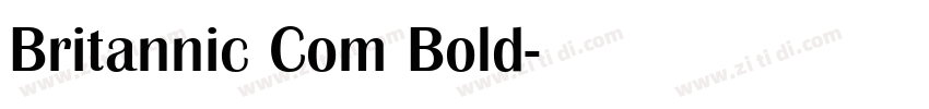 Britannic Com Bold字体转换